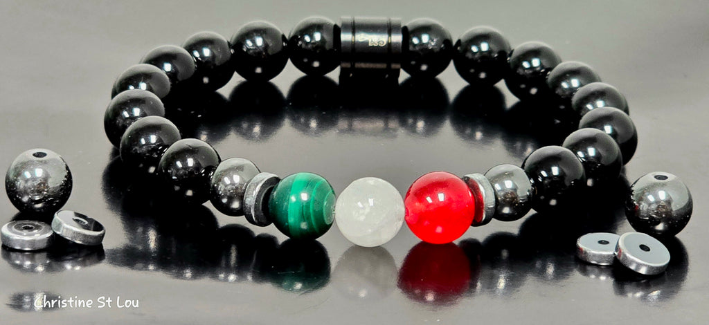 GENTLEMAN'S FORZA SIZE 8.5 INCHES W/Hematite/Heishi GENTLEMAN'S FORZA SIZE 8.5 INCHES W/Hematite/Heishi