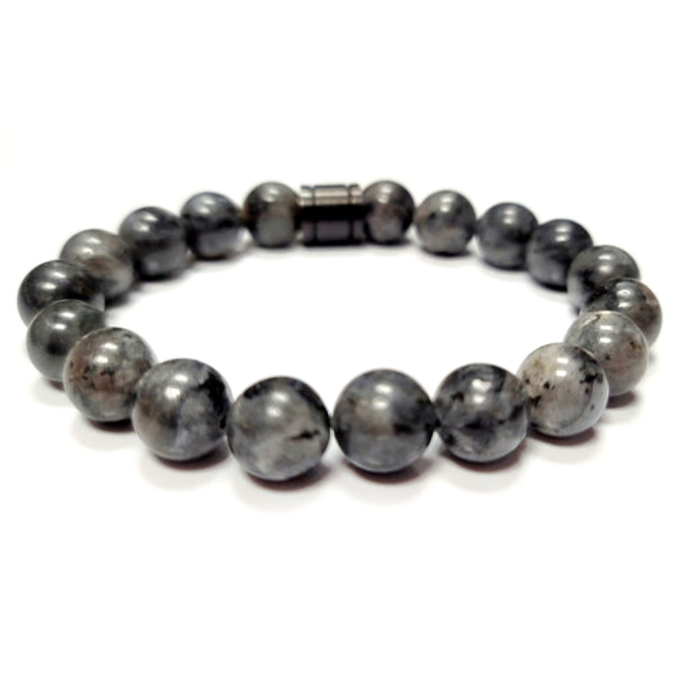 Gentleman's Black Moonstone (Larvakite) 10mm