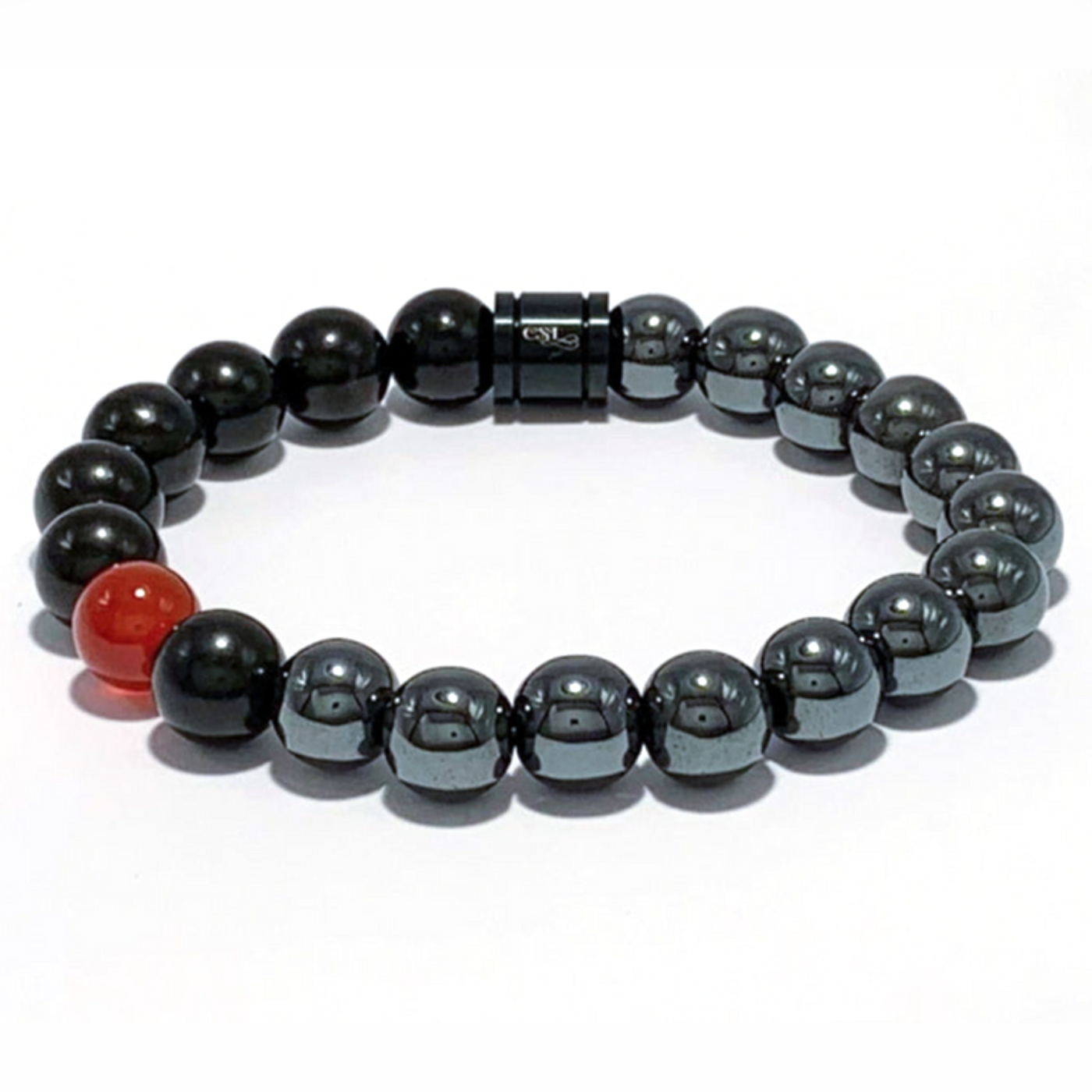 Gentleman's Hematite, Black Tourmaline and Carnelian