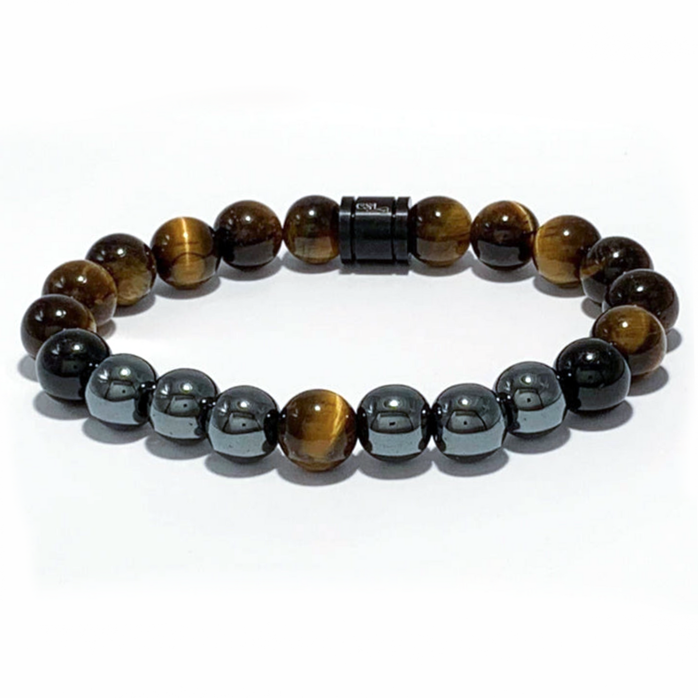 Gentleman's Tiger's Eye, Hematite, Black Tourmaline Triple Protection CSL