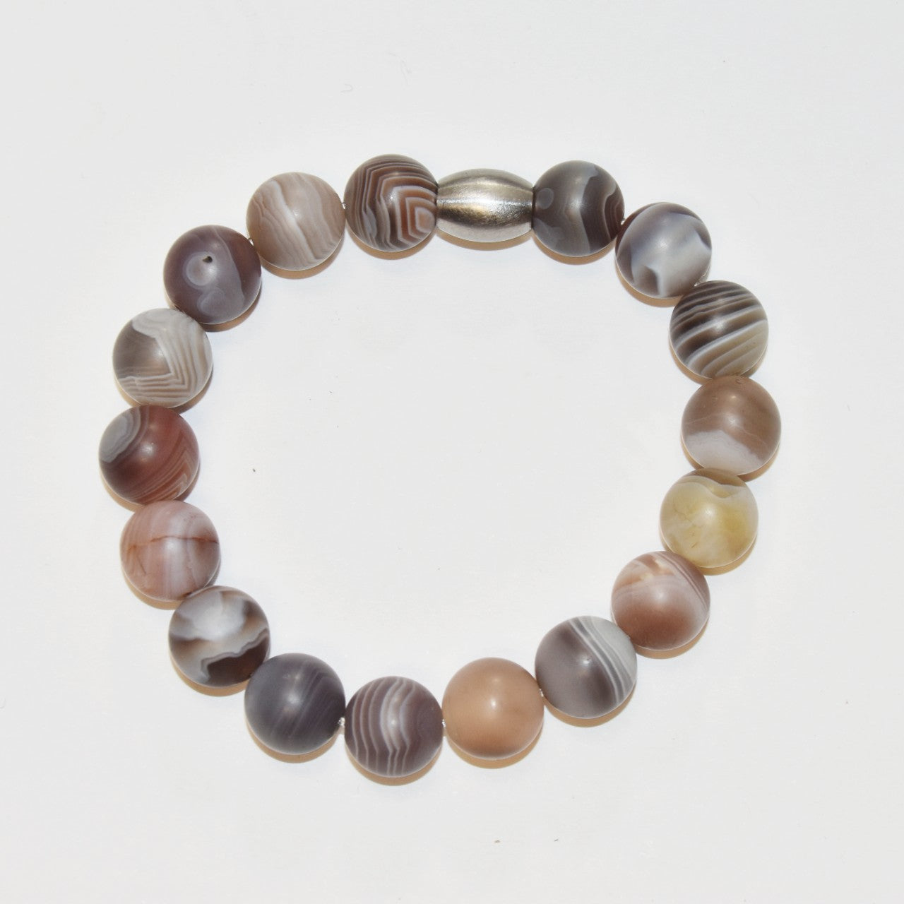 Ladies Raw Botswana Agate 10mm